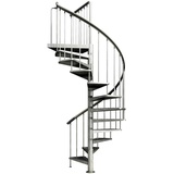 DOLLE Außenspindeltreppe Gardenspin mit Metallstufen Ø 185 cm Höhe bis 305,5 cm