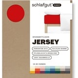 schlafgut Easy Jersey 90 x 200 - 100 x 200 cm red deep