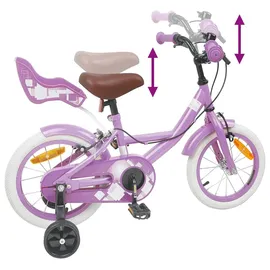 vidaXL Kinderfahrrad 12 Zoll RH 0 cm Lila