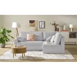 Sofa.de Eckcouch Stoff mit Schlaffunktion 3-Sitzer Blau