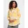 Casual Looks Fleeceshirt CASUAL LOOKS "Fleece-Bluse", Damen, Gr. 38, gelb (champagner, gelb, kariert), 100% Polyester, gemustert, kariert, mehrfarbig, Shirts