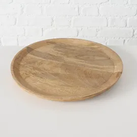 Boltze Teller Maino 2er Set Serviertablett Mango Holz ü 26-35cm Schale