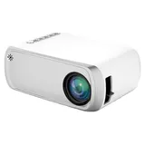 Mini Beamer Projektor - T4 Heimkino-Projektor - LED-Lichtquelle - WLAN kabellos - Integrierter Akku - 1080p-Unterstützung - Weiß