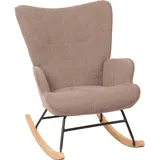 MCW Schaukelstuhl MCW-N14 Stoff/Textil 320 g/m2 320 g/m2 75 x 100 x 80 cm Braun ergonomisch