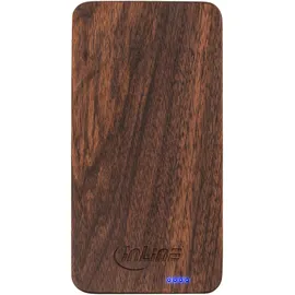 InLine woodplate, USB Powerbank 5.000mAh, mit LED Status Anzeige, Echtholz, Walnuss, 2.1A Ausgabe