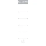 Exacompta Rückenschilder 535E Weiß 32 x 185 mm 10 Blatt