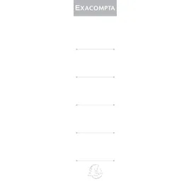 Exacompta Rückenschilder 535E Weiß 32 x 185 mm 10 Blatt
