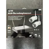 Indexa WLAN-NVR mit 2 Funk-Außenkameras WR100B, 4TB Festplatte HDD WiFi