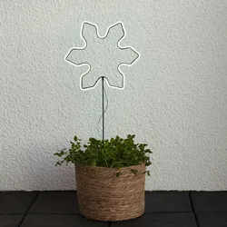 LED Gartenstecker Schneeflocke 117LED 8 Funktionen 60cm f. Außen Weihnachtsdeko