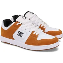 DC Shoes "Manteca", Herren, Gr. 9(42), weiß (wheat, weiß), Obermaterial: Leder (Kuh) / Futter: Textil / Außensohle: Gummi., Schuhe Schnürschuh