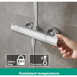 Hansgrohe Crometta S Showerpipe 240 1jet mit Thermostat chrom 27267000