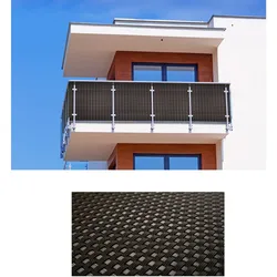 Polyrattan PVC Sichtschutzmatte 300x100 Balkon Sichtschutz Zaun Windschutz braun