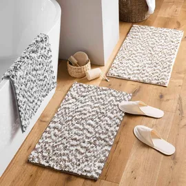 douceur d`interieur Friza Weiß/Grau 45 x 75 cm