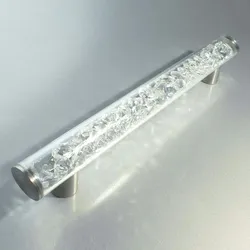 Möbelgriff befüllbar 136mm, kristall klar