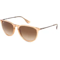 Ray Ban Ray-Ban ERIKA Damen-Sonnenbrille Vollrand Panto Kunststoff-Gestell, Transparent