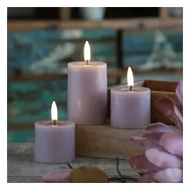 uYuni LED Mini Kerze Thea 7,5 cm flieder