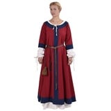 Battle Merchant Ritter-Kostüm Germanisches Kleid Gudrun Rot/Blau Größe XL blau|rot XL | XL