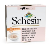 Schesir x 70g Huhn mit Schinken in natürlicher Sauce Schesir Katzenfutter nass