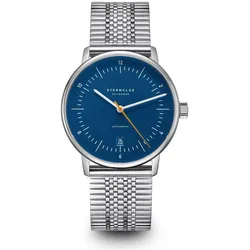 STERNGLAS - NAOS AUTOMATIK - blau - orange - SuperSlim silber / 38MM