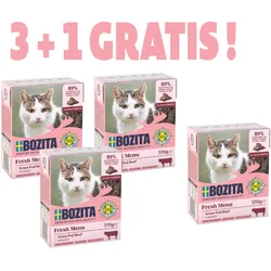 BOZITA Cat Beef in Sauce 3x370g  + 1x370g GRATIS !!!