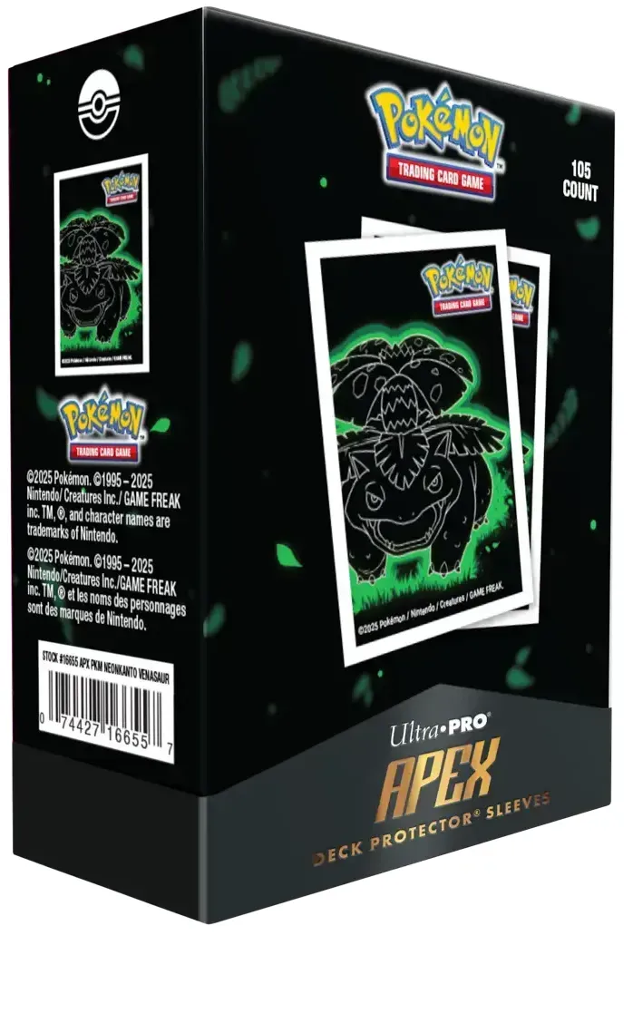 Ultra Pro | Neon Kanto Venusaur | APEX Deck Protector® Sleeves 105ct