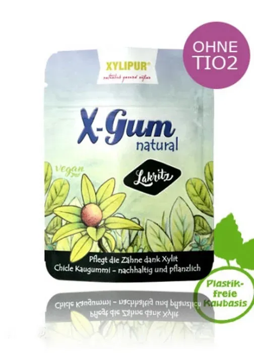 XYLIPUR® X-Gum natural Lakritz - Chicle Zahnpflegekaugummi (0.04kg)