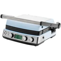 GreenPan Elite 6-in-1 Multifunktions-Kontaktgrill und -Griddle, PFAS-freie Gesunde Keramische Antihaft, Grillplatten, Einstellbare Temperatur, Kompakt, Geschlossene Presse/Offener Bereich, Blue Haze