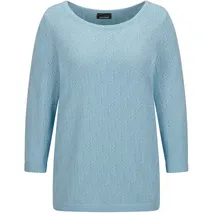 GOLDNER Rundhalspullover Blau 48