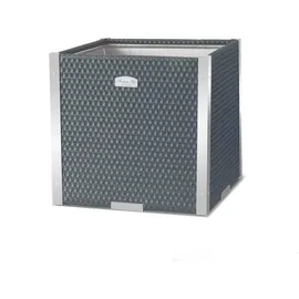 RattanArt Rattan Pflanzenkübel quadratisch 46 x 46 x 46 cm Schwarz