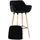 TPFLiving Barhocker, Schwarz, Holz, Gittergestell, 55x99x46 cm, Esszimmer, Barmöbel, Barhocker