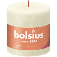 Bolsius Rustik Stumpenkerze 10 x 10 cm weiche perle
