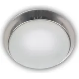 Niermann Standby Niermann Stand By, Wandleuchte + Deckenleuchte, Niermann LED 14W Deckenleuchte satiniert Glas Klarrand, Nickel matt, 40cm, HF Sensor, warmweiss, Mad