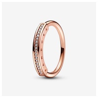 Pandora Fingerring 182283C01 Ring Damen Signature I-D Pavé 14k Rosé Vergoldet Gr. 52