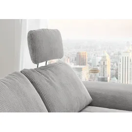 die planbar Eckcouch Polyester 3-Sitzer Grau
