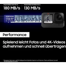 Samsung PRO Plus SDHC (2024) inkl. USB-Reader, Micro-SD Speicherkarte, 1 TB, 180 MB/s