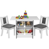 ONVAYA® Kindertisch-Set mit Stühlen | Kindersitzgruppe + Stauraum | Kindermöbel