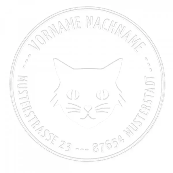 Monogramm-Prägezange 51 mm rund - Meine Katze