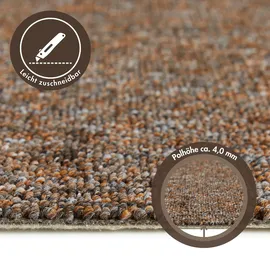 Andiamo Teppichboden ANDIAMO "Carlos, Feinschlinge, Gesamthöhe 6,5 mm, Made in Netherlands", mokka, B:200cm L:300cm, Polypropylen, Teppiche, melierte Optik, Breite 200, 400 cm oder 500 cm, strapazierfähig