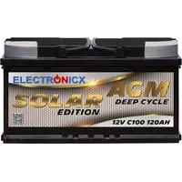 Electronicx Solar Edition AGM Batterie 120Ah 12V 1,44 kWh