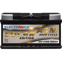 Electronicx Solar Edition AGM Batterie 120Ah 12V 1,44 kWh