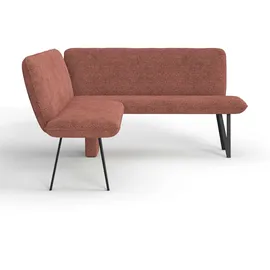 Home Affaire Eckbank HOME AFFAIRE "Mily Küchenbank, Polsterbank, Esszimmerbank, 205x164 cm", braun (chili oil, schwarz), B:205cm H:89cm T:164cm, Holzwerkstoff, Metall, Polyester, Sitzbänke, Eckbank, Moderne Bank und Farben, Sitzplatzanzahl: 5, Frei in Raum stellbar