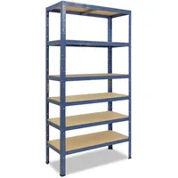 shelfplaza HOME 200x110x30 cm Schwerlastregal blau mit 6 Böden und 145 kg Traglast pro Boden