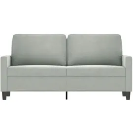 vidaXL 2-Sitzer-Sofa Hellgrau 140 cm Samt