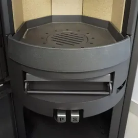 H&M Germany H&M Kaminofen EVO 3.0 XL Stahl Titan Schwedenofen rund Holzkamin mit großer Sichtscheibe und Gussboden
