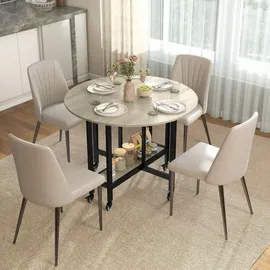Homcom Klapptisch 100 x 75 x 100 cm Natur