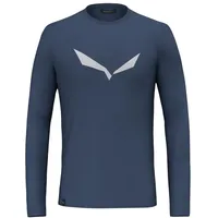 Salewa Solidlogo Dry Long Sleeve Tee Men, Blue, 3XL