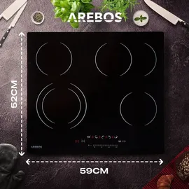 Arebos Glaskeramikkochfeld 59 cm 4 Zonen