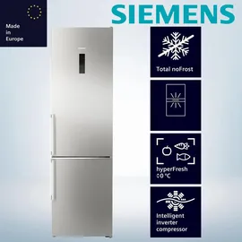 Siemens iQ500 KG39NAIBT Kühl-Gefrierkombination (363 l, 2030 mm hoch, Gebürsteter Stahl)