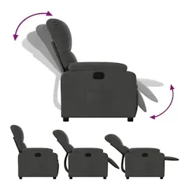 vidaXL Relaxsessel Dunkelgrau Mikrofasergewebe