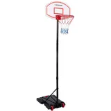 Dunlop Basketballkorb mit Ständer - Basketballkörbe - Basketballständer - Einstellbare Höhe von 165CM Biz 205CM - Basketballkorb Outdoor - Bask... - Schwarz/Rot/Blau